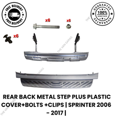 Rear Metal Step + Plastic Cover + Bolts for Mercedes Sprinter W906 2006–2017