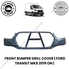 Ford Transit 2019 On Mk8 Front Bumper Upper Primed Grille Holder Ready to Paint