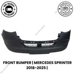 Mercedes Sprinter 2018-2025 Front Bumper Black Textured No Sensor Holes No Fog