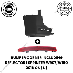 Sprinter W907/W910 2018-2023 Left Side (Nearside) Bumper Corner with Reflector