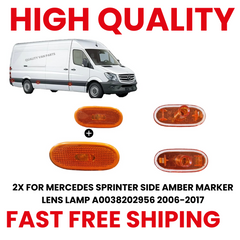 2X FOR MERCEDES SPRINTER SIDE AMBER MARKER LENS LAMP A0038202956 2006-2017