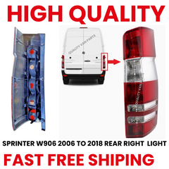 Fits Mercedes Sprinter Rear Tail Light Lens Right Side O/S Driver 2006–2018
