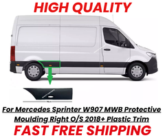 For Mercedes Sprinter W907 MWB Protective Moulding Right O/S 2018+ Plastic Trim