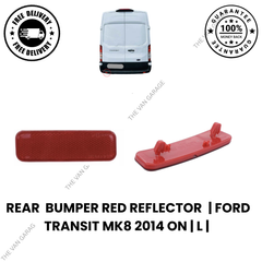 Rear Bumper Red Reflector Left for Ford Transit MK8 2014 Onwards Passenger Side