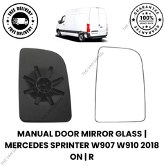 MANUAL DOOR MIRROR GLASS RIGHT O/S FOR MERCEDES SPRINTER W907 W910 2018+