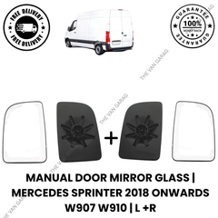Mirror Glass Left & Right Manual Fits Mercedes Sprinter 2018+ W907 W910 O/S + N/S