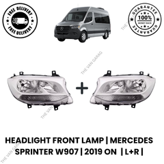 Pair Of Front Headlight L+R for Mercedes Sprinter W907 W910 2019+ N/S O/S