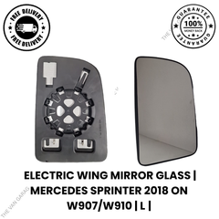 Electric Wing Mirror Glass – Left Side for Mercedes Sprinter W907/W910 2018 Onwards