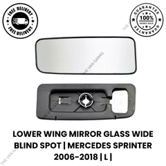 Sprinter W906 Left Side Wing Mirror Lower Small Wide Blind Spot Glass – Push Fit