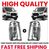 FOR FORD TRANSIT MK8 WING MIRROR INDICATOR LENS COVER LEFT + RIGHT SET 2014 ONWARDS