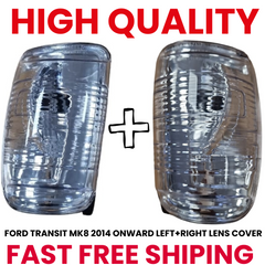 FOR FORD TRANSIT MK8 WING MIRROR INDICATOR LENS COVER LEFT + RIGHT SET 2014 ONWARDS