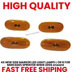 4X NEW SIDE MARKER LED LIGHT LAMPS L OR R FOR MERCEDES SPRINTER W906 2006 onward