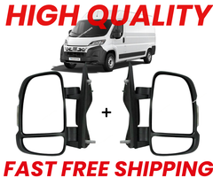Fits Fiat Ducato 2006-2024 Manual Door Wing Mirrors Short Arm Pair Left & Right
