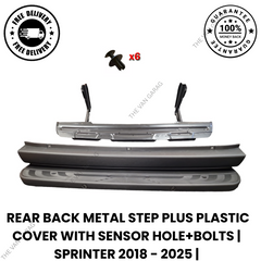 Rear Metal Step + Plastic Cover + 6 Clips for Mercedes Sprinter 2018–2025 W907 W910