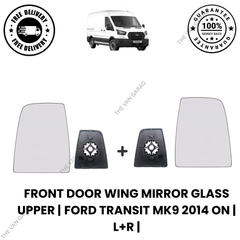 Pair of Front Door Mirror Glass Upper for Fits Ford Transit Mk8 2014+ Left & Right
