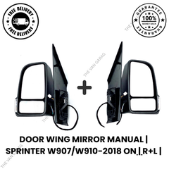 MANUAL RIGHT+LEFT PAIR WING MIRROR MERCEDES SPRINTER W907 W910 2018+