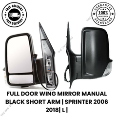 Manual Wing Mirror Left Side Short Arm Fits Mercedes Sprinter 2006–2018 N/S
