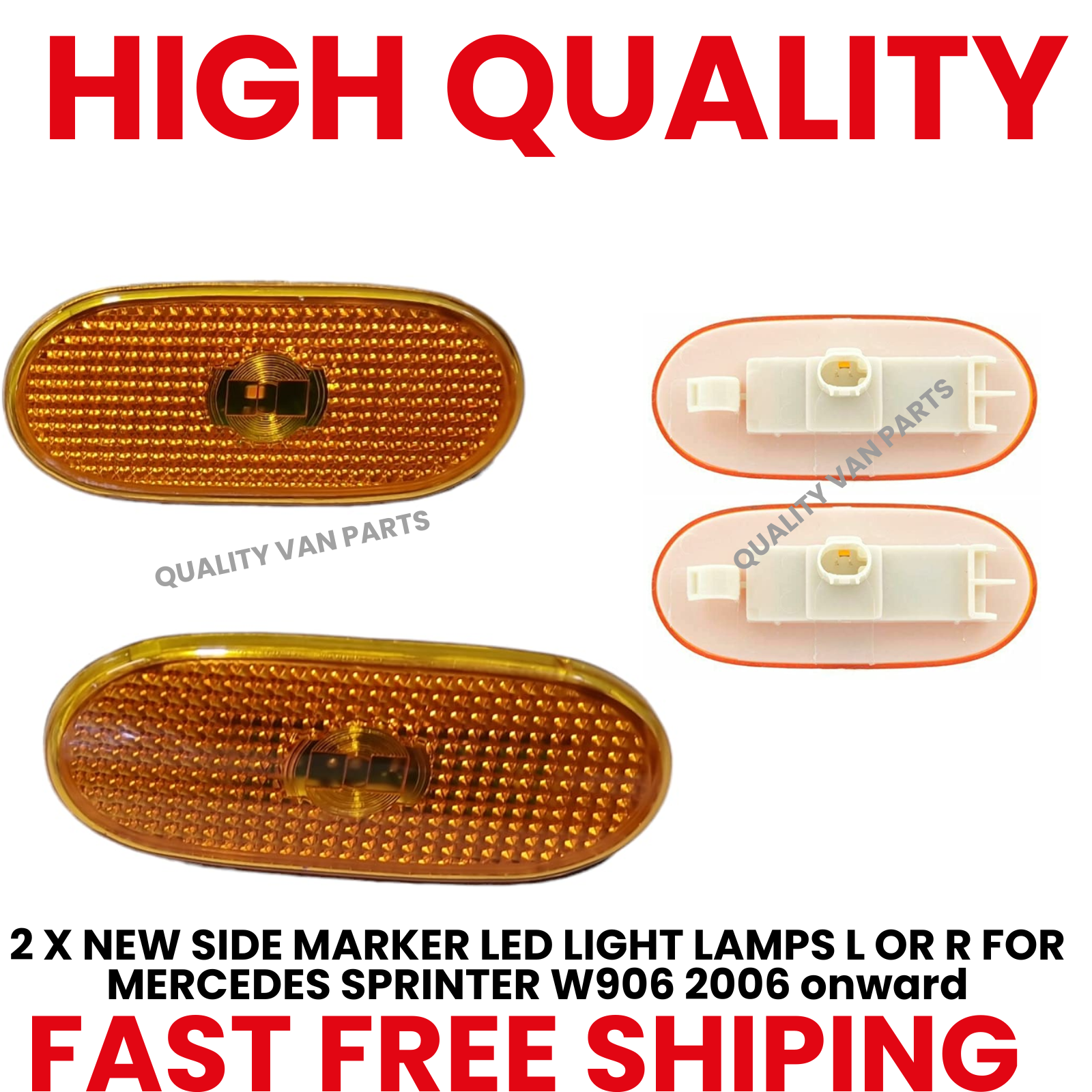 2X NEW SIDE MARKER LED LIGHT LAMPS L OR R FOR MERCEDES SPRINTER W906 2006 onwards