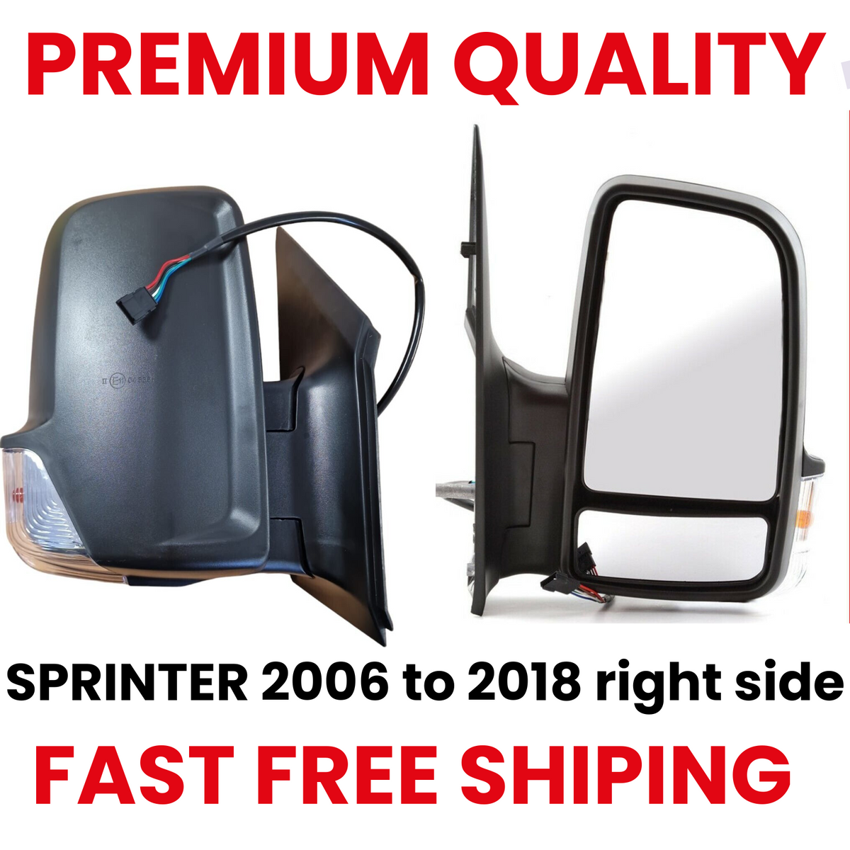 Mercedes Sprinter 2006 - 2018 Manual Short Arm Door Wing Mirror Driver Side O/S