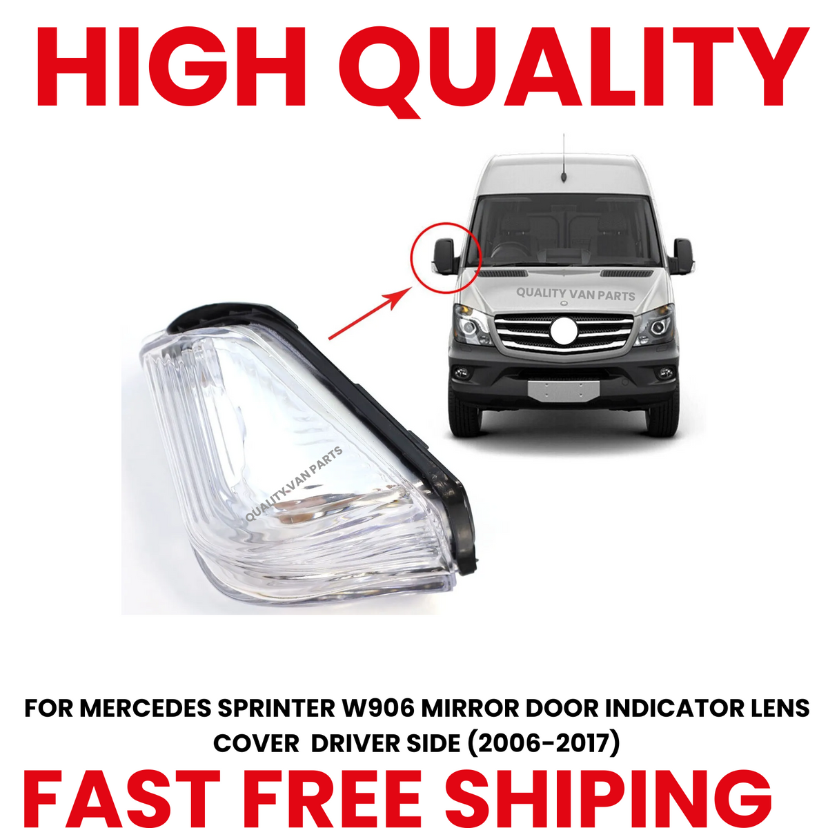 Wing Mirror Indicator Lens Clear Right Driver Side For Mercedes Sprinter 2006-2018
