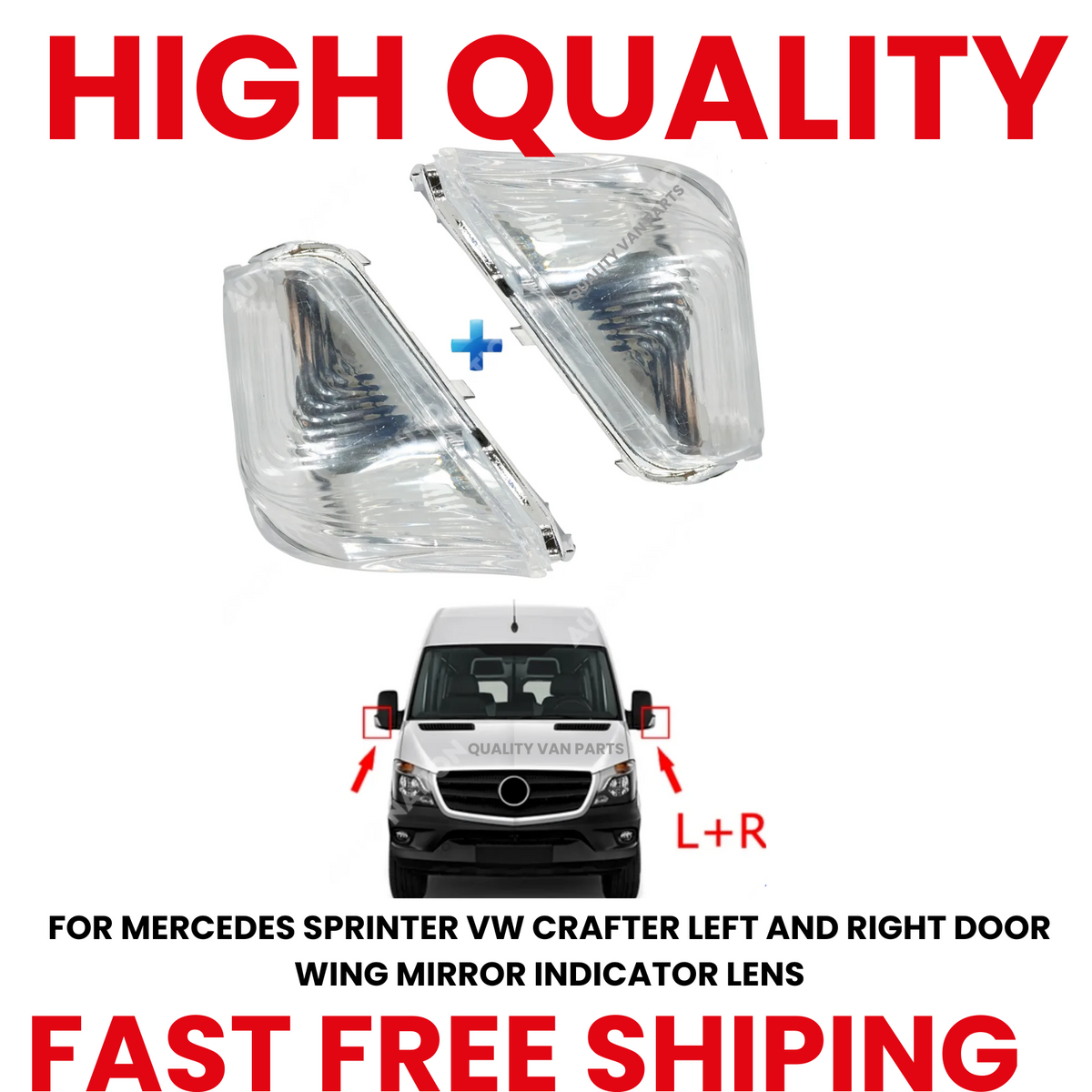 LEFT RIGHT FOR MERCEDES SPRINTER VW CRAFTER DOOR WING MIRROR INDICATOR LENS