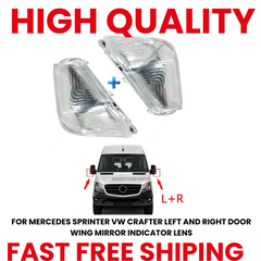 LEFT RIGHT FOR MERCEDES SPRINTER VW CRAFTER DOOR WING MIRROR INDICATOR LENS