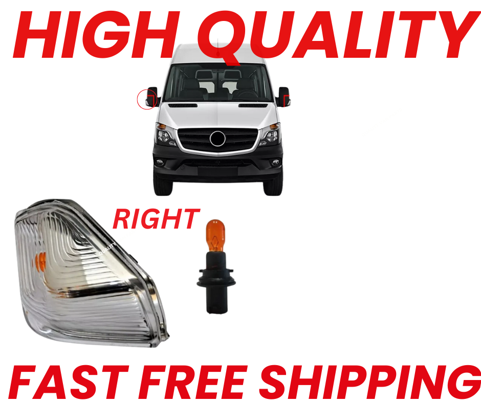 Right Side Wing Mirror Indicator Lens with Bulb