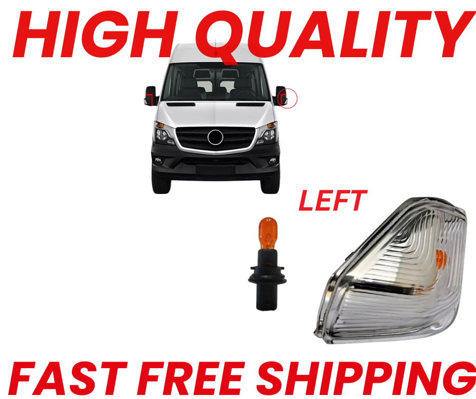 Left Side Wing Mirror Indicator Lens with Bulb