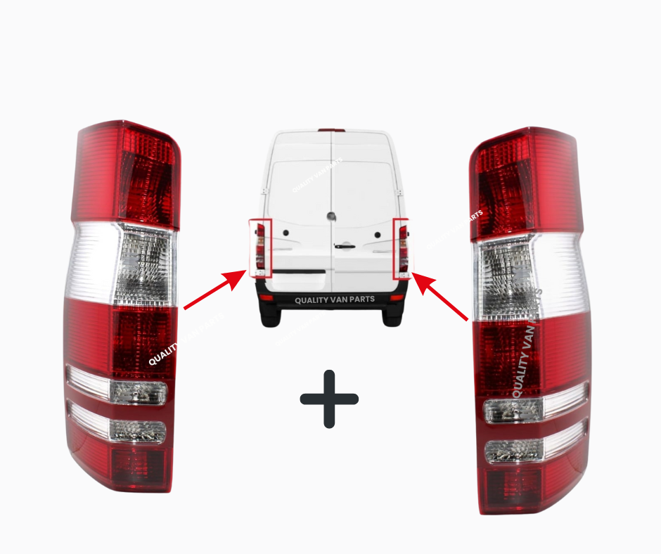 Tail Light Lens Covers L+R for Mercedes Sprinter 2006–2018 Rear Lamp Pair N/S O/S W906 Van