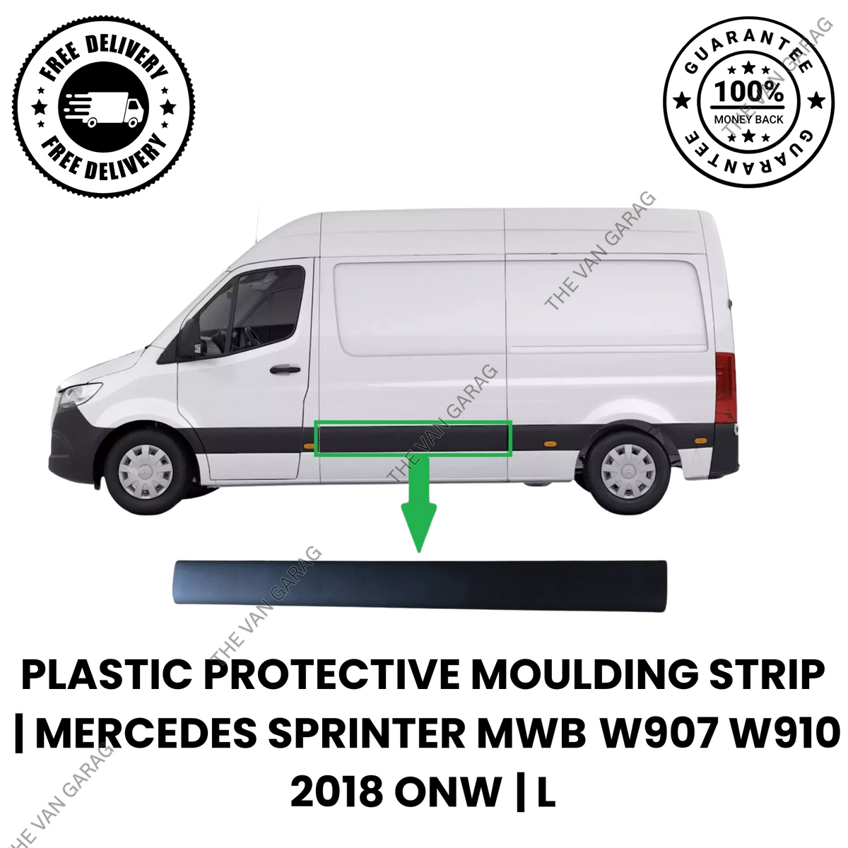 MWB Plastic Protective Moulding Strip Mercedes Sprinter  N/S 2018> W907 W910