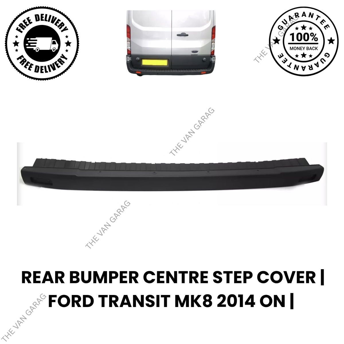 Rear Plastic Bumper Step Cover for Ford Transit MK8 2014 Onwards Step Trim