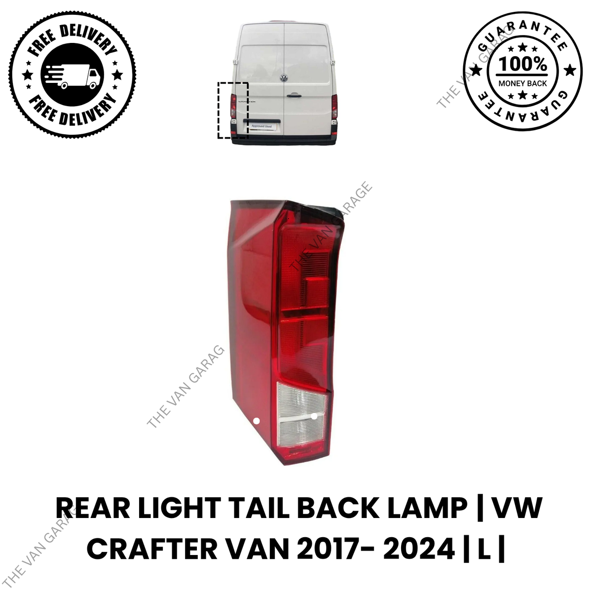 Rear Tail Light Lamp Left Side for MAN TGE Van 2017–2024 N/S LH Nearside