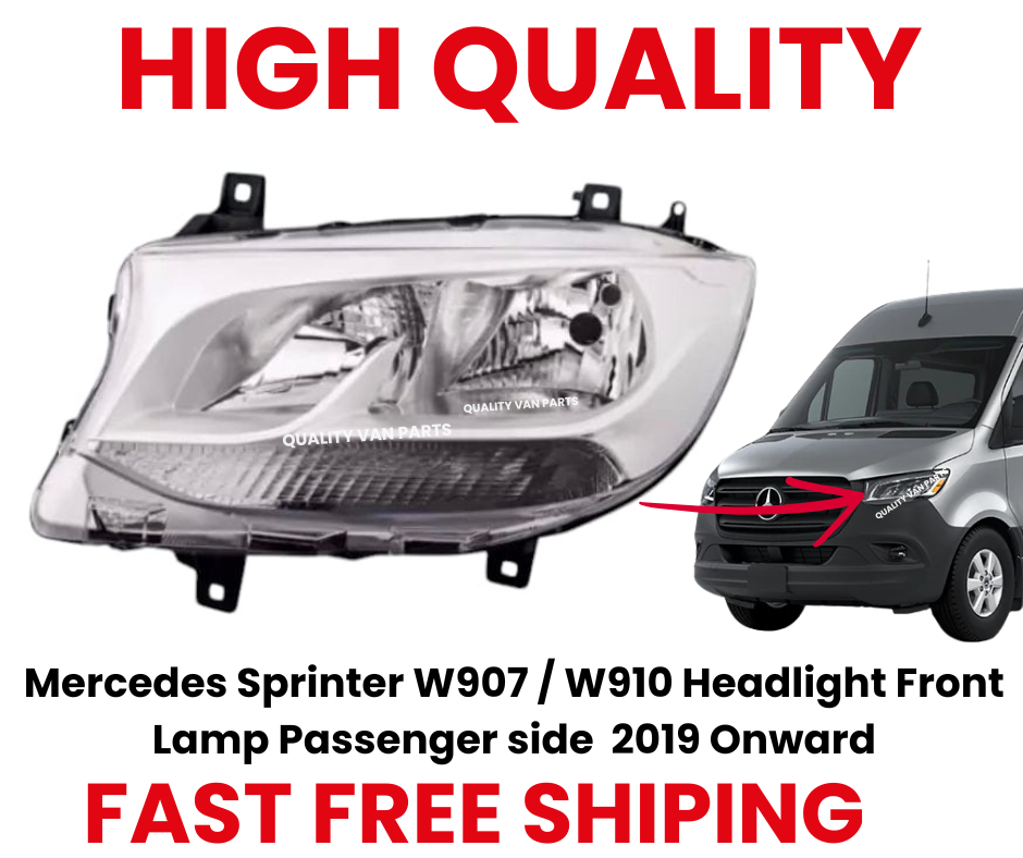 Front Headlight For Mercedes Sprinter W907 W910 Headlamp 2018 Onwards Passenger
