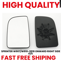 MANUAL DOOR MIRROR GLASS O/S FOR MERCEDES SPRINTER 2018 ONWARDS W907 W910 RIGHT