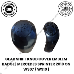 Gear Shift Knob Cover Emblem Badge for Mercedes Benz Sprinter W907/W910 (2019 Onward)