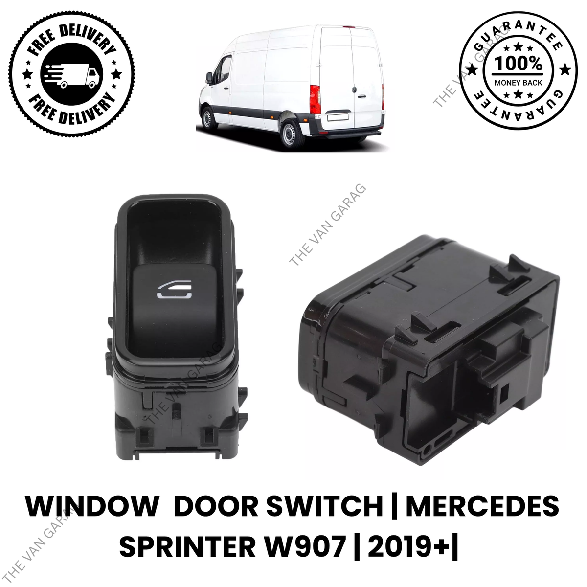 Window Switch for Mercedes Sprinter Passenger Side  W907 W910 (2018–Onwards)