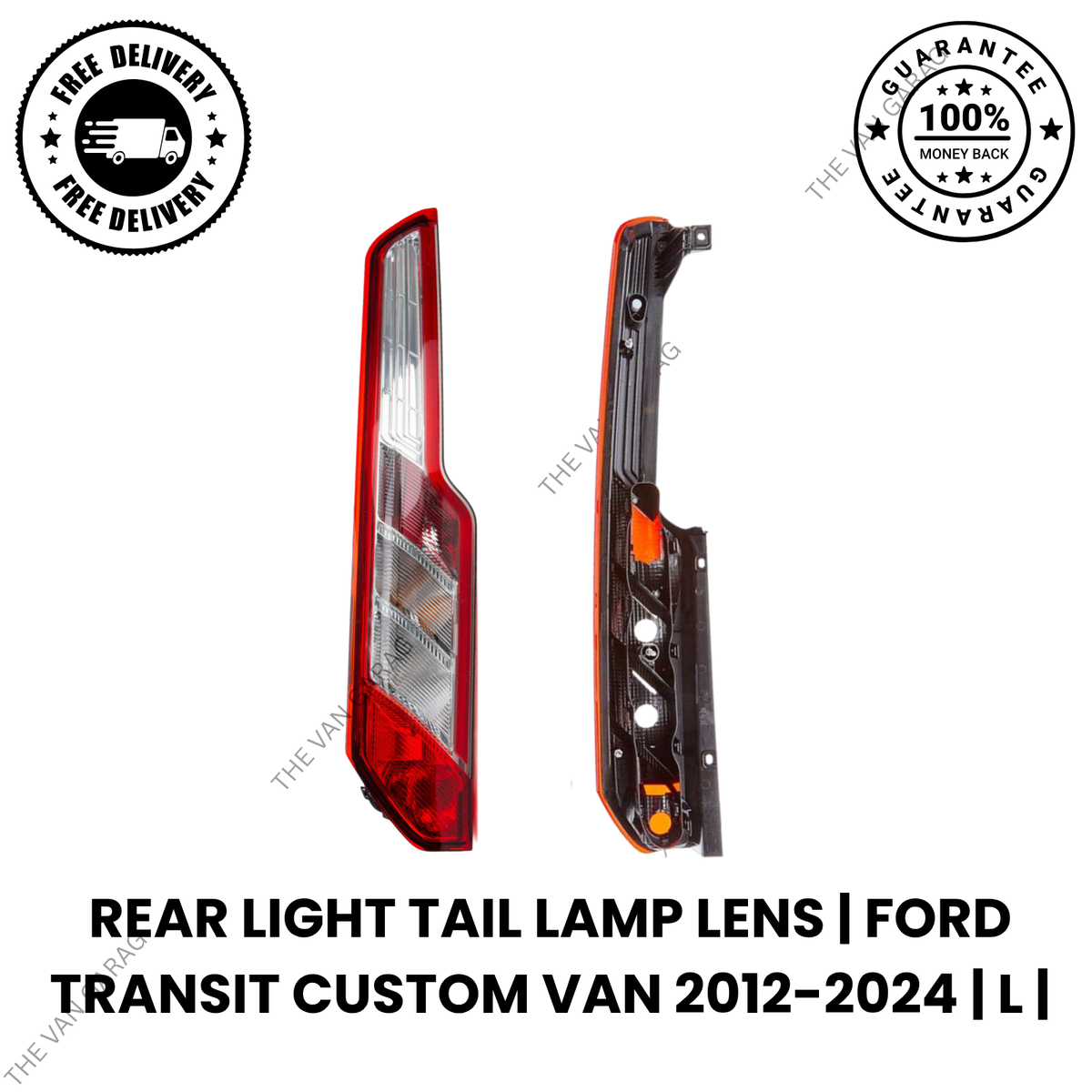 Rear Tail Light Lens Left Side for Ford Transit Custom 2012-2024 N/S