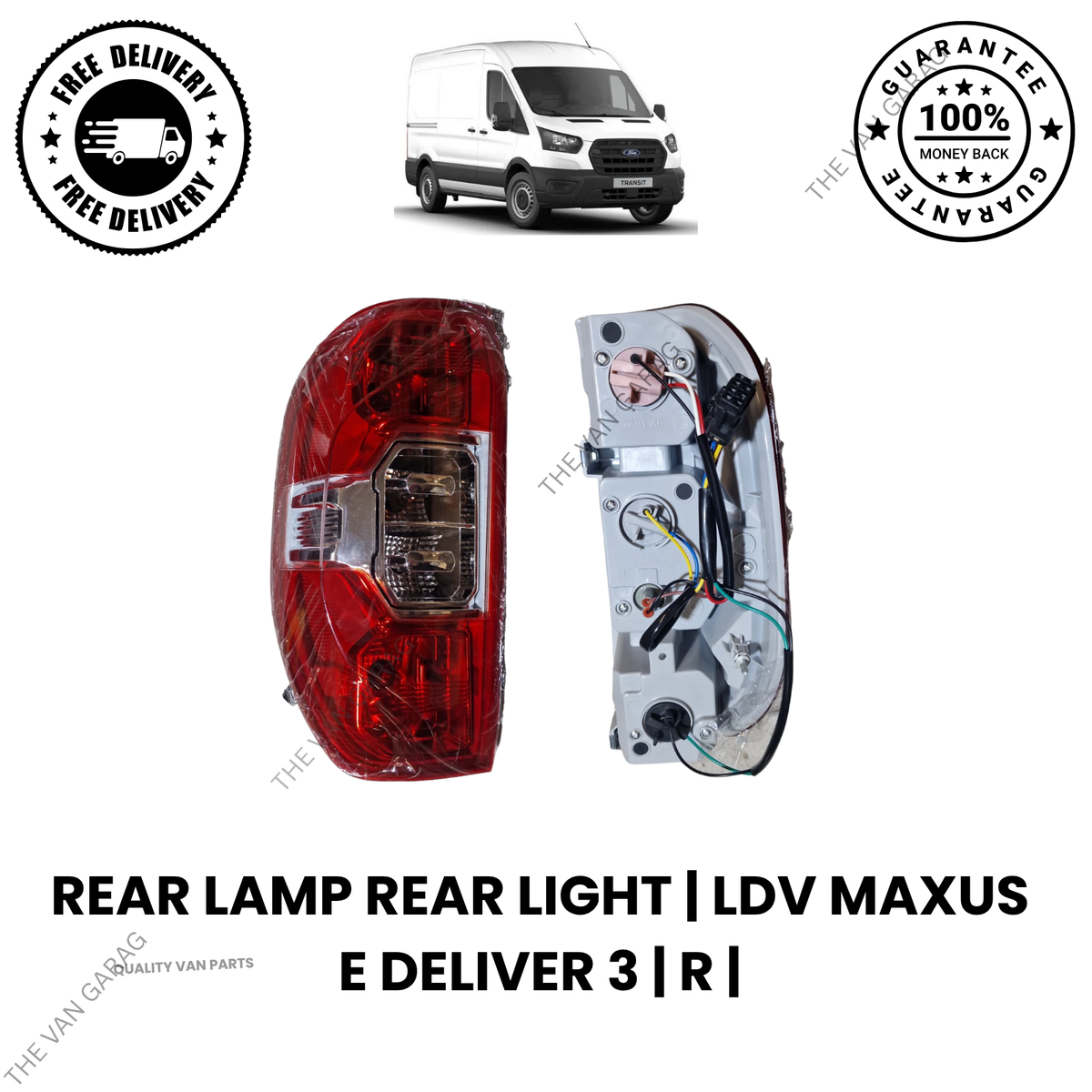 Rear Tail Light Lamp Right for LDV Maxus eDeliver 3 C00047651 O/S 2020+