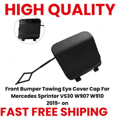 Front Bumper Tow Eye Towing Hook Cover Cap For Mercedes Sprinter W907 2019+