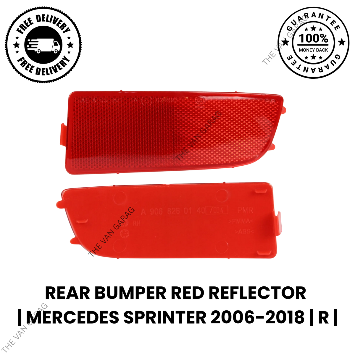 Mercedes Sprinter Rear Bumper Red Reflector Right Side 2006-2018