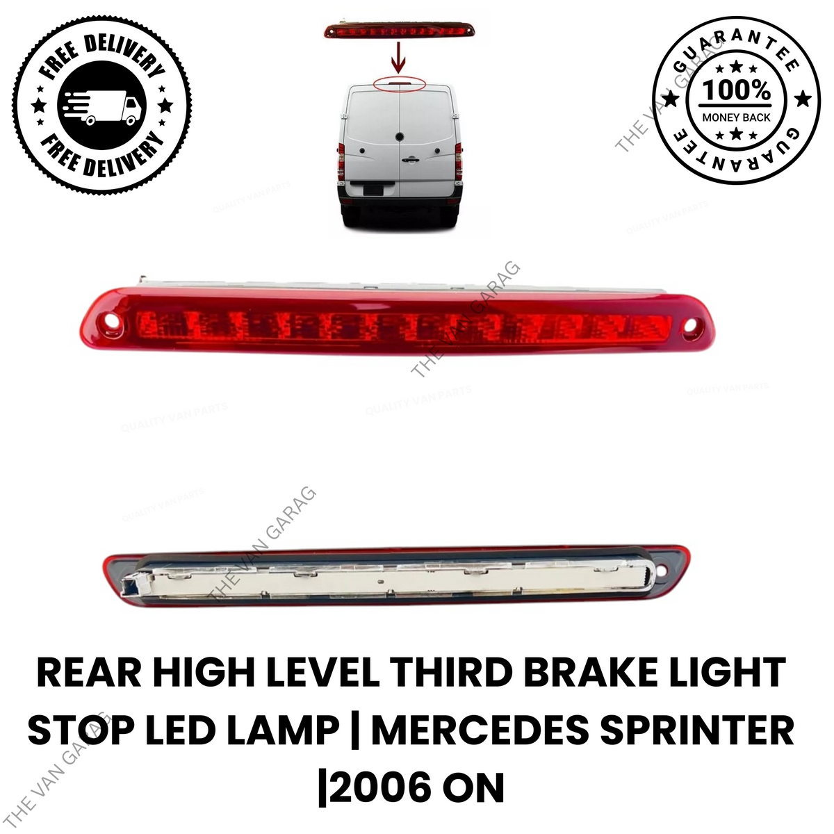 Rear High Level Third Brake Light Stop LED Lamp For Mercedes Sprinter  2006 onward