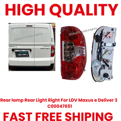 Rear lamp Rear Light Right For LDV Maxus e Deliver 3  C00047651