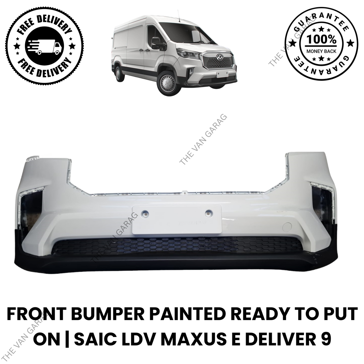 Front bumper painted ready to put on For SAIC LDV MAXUS  E Deliver 9