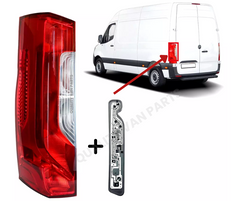 Rear Left Tail Light Lamp for Mercedes Sprinter W907 W910 2018+ with Bulb Holder & Circuit Board N/S
