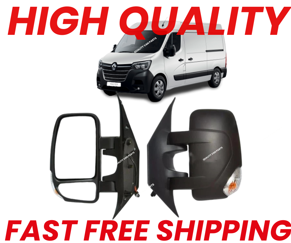 Fits Renault Master 2010-2024 Left Side Door Wing Mirror Electric Short Arm