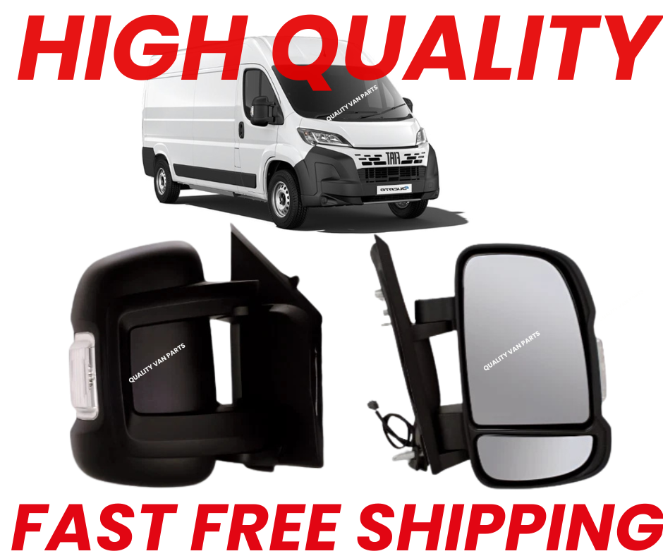 Fits Fiat Ducato 2006-2024 Right Side Electric Door Wing Mirror Short Arm