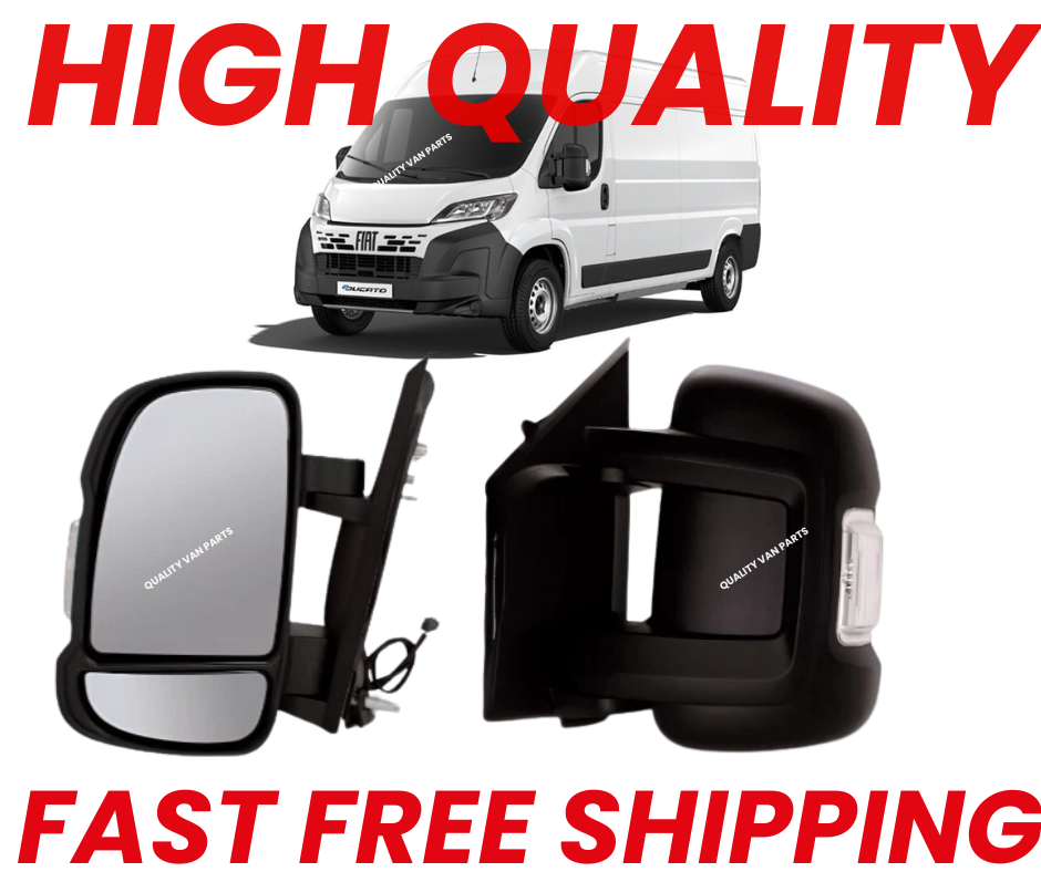 Fits Fiat Ducato 2006-2024 Left Side Electric Door Wing Mirror Short Arm