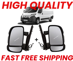 Fits Fiat Ducato 2006-2024 Electric Door Wing Mirrors Short Arm Pair (Left + Right)