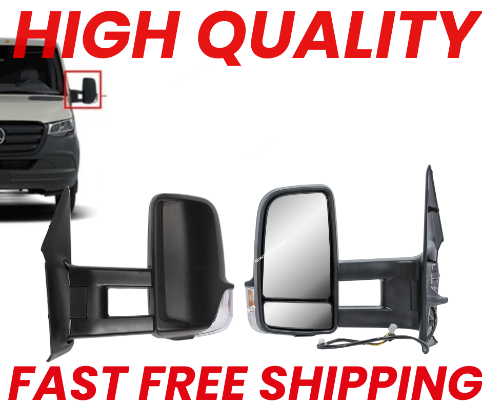 Fits Mercedes Sprinter W907 2018-Onwards Left Side Door Wing Mirror Long Arm