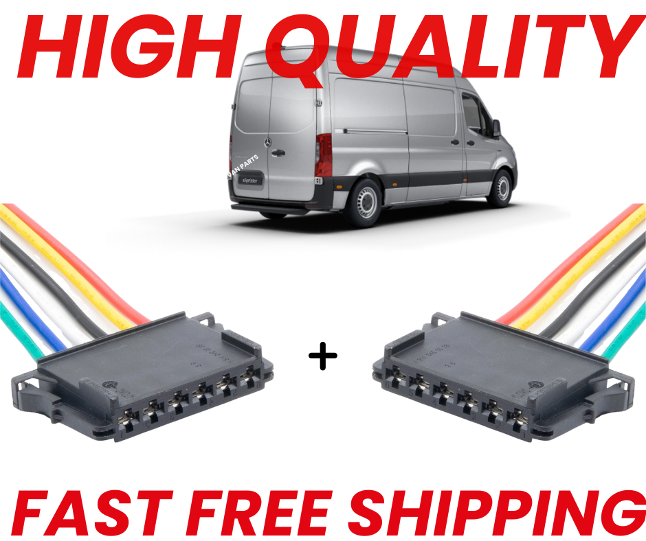 Fits Mercedes Sprinter W907 2018-Onwards Tail Light Connectors Pair Left + Right